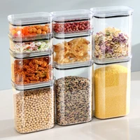4Pcs Sealed Jars Set Kitchen Multigrain Grain Storage Tank Large Capacity Moisture-proof Transparent Plastic Box Sealed Jar Set 2