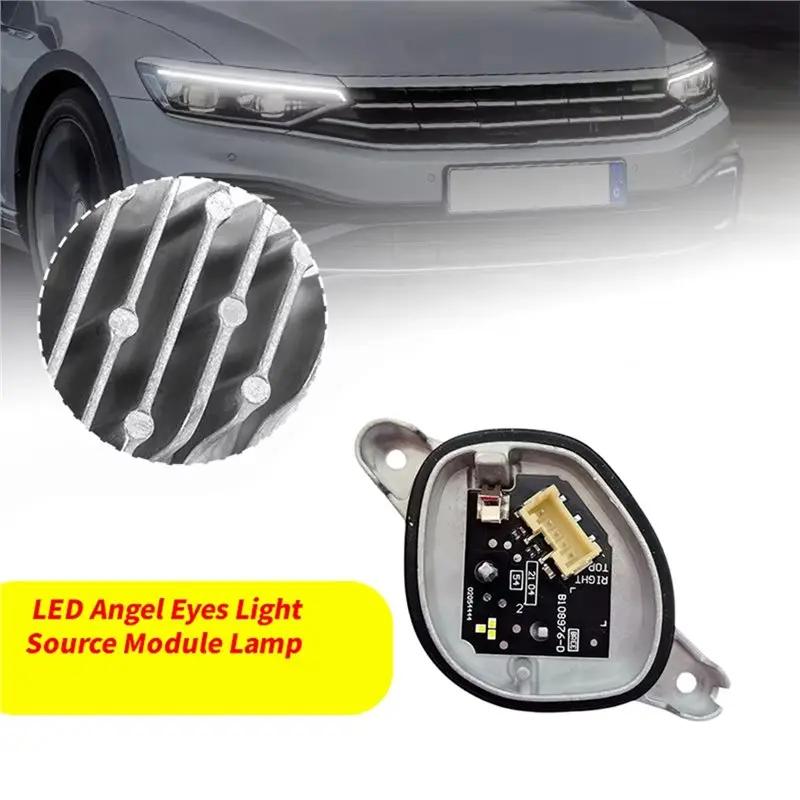 화이트 라이트 소스 LED 주간 주행등 프론트 DRL 엔젤 아이 모듈 신제품 VW 파사트 B8 2020-2024 우측 3G0998479A-AU