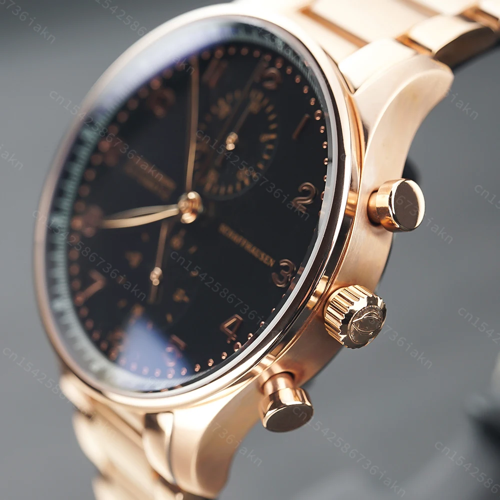 2022 Fashion New Men's Automatic Watch 44mm Sapphire Crystal Glass Stainless Steel Leather Strap Sports Leisure Waterproof