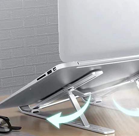 【buji3c】8 Gear Foldable Laptop Stand Holder Notebook Support Base Adjustable Riser Cooling Bracket Laptop Cooler Accessories