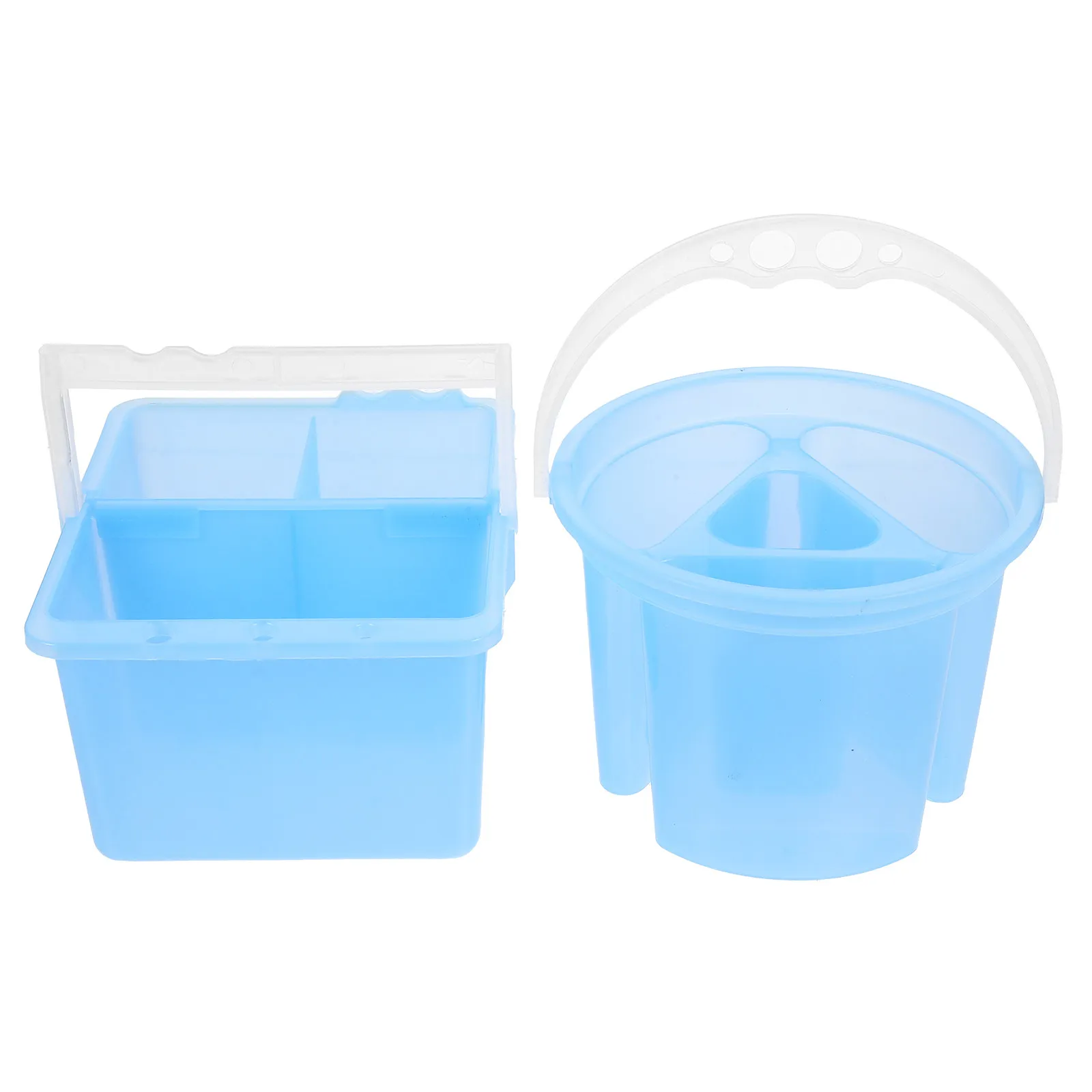 2Pcs 워시 버킷 브러쉬 와셔 다기능 페인트 브러쉬 클리너 홀더 휴대용 수채화 스탠드 재사용 가능한 플라스틱 매일 사용