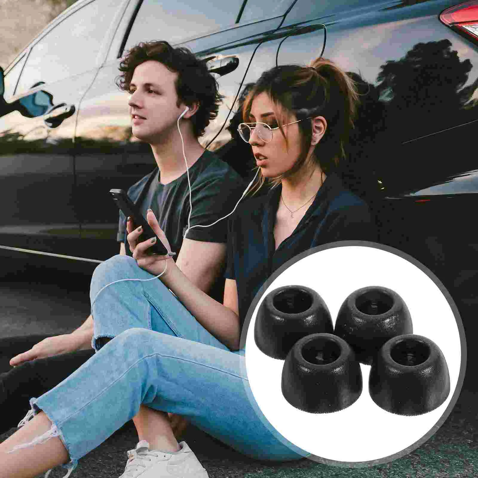 

4 Pcs Ear Cuff Earplugs Replacement Earbud Tips Covers True Wireless Earbuds Protective Small