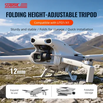 Treppiede Pieghevole a Sgancio Rapido Leggero per Droni DJI Lito X1/1, Progettato Specificamente per Droni