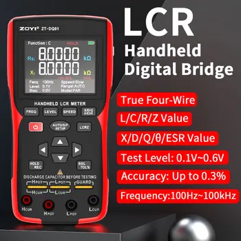 Electronic Repair Handheld LCR Digital Bridge True Four-Wire 100Hz-100kHz L/C/R/Z/ESR Tester ZOYI ZT-DQ01 1