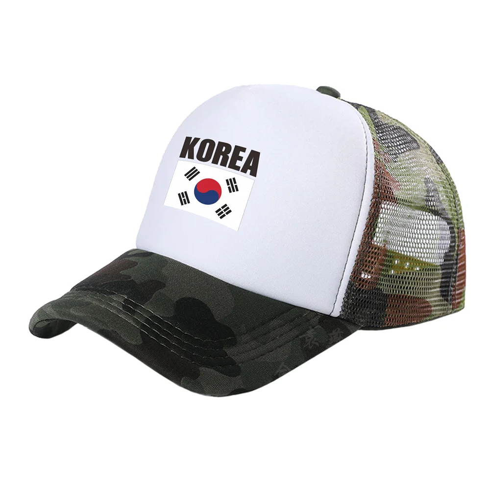 South Korea Trucker Caps Men South Korea National Hat Baseball Cap Cool  Summer Unisex Mesh Net Caps