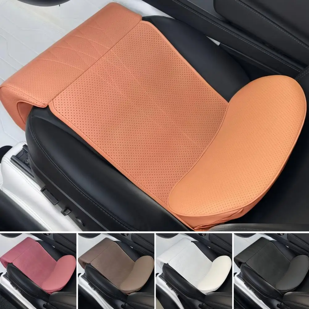 카시트 쿠션 오리지널 카시트 맞춤형 인조가죽 카시트 커버 (허리 지지대 포함) SUV, 트럭, 밴용 유니버셜 여름 패드