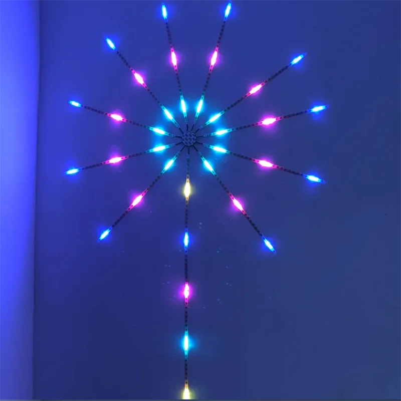 Led Strip Light Led Light Cyberpunk Style Strip Light RGB Sound Control Symphony Firework Light Wedding Christmas Music Control Full Kit Dream Meteor Lamp