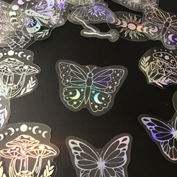 40pcs Holographic Glitter Transparent Waterproof Decorative Stickers (40 PCS)