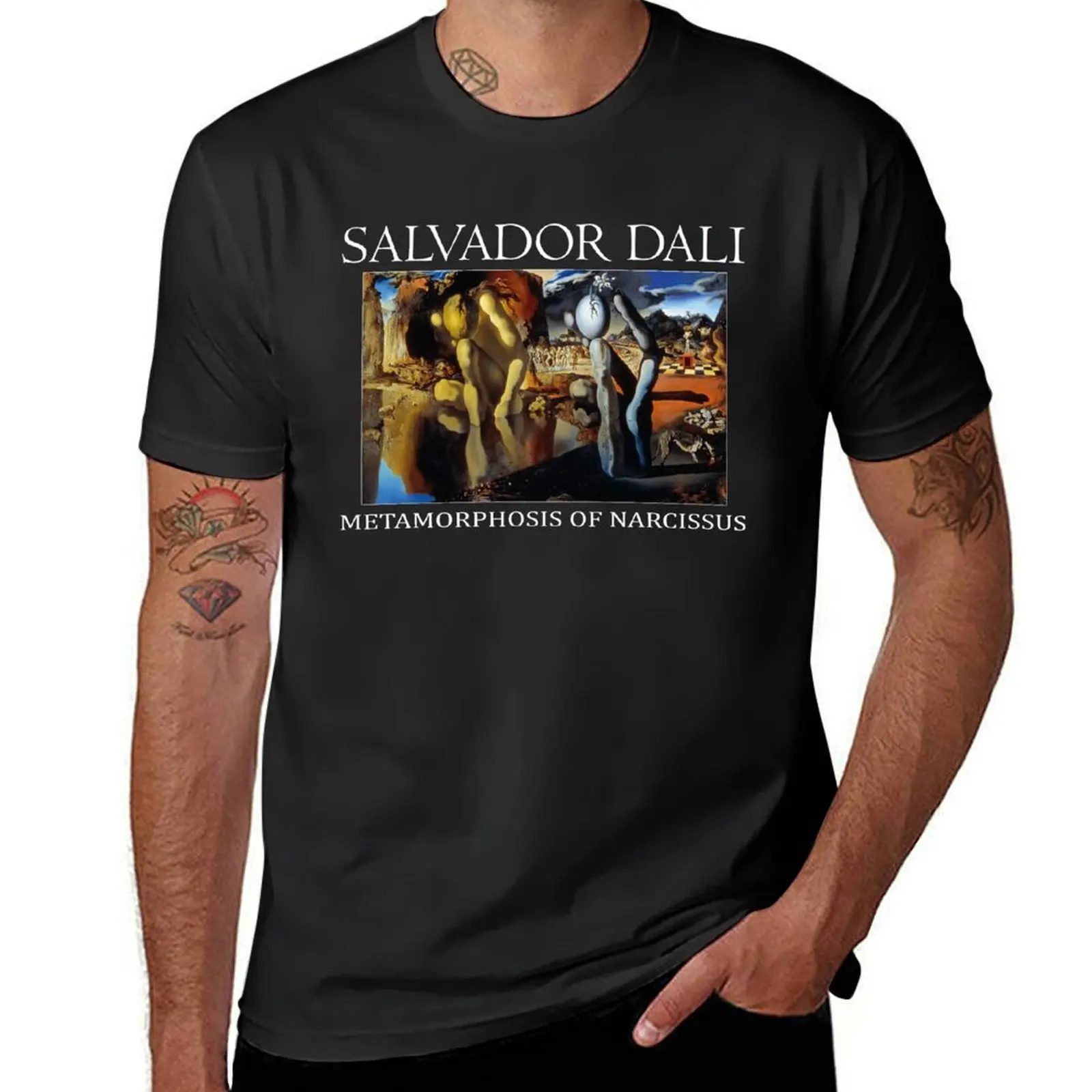 

Metamorphosis of Narcissus (Salvador Dalí) T-Shirt sweat funnys Men's t shirts