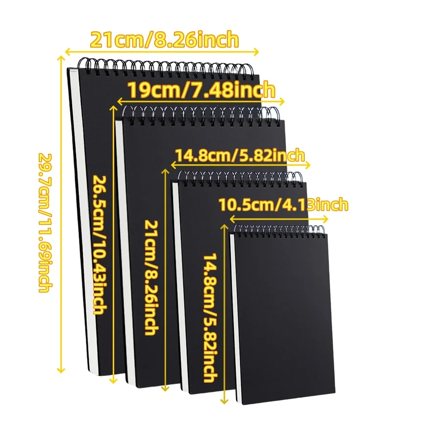 A4/A5/A6/16K sketchbook+Pencil set,Spiral bound sketchbook-30 sheets,perfect for beginners and aetists to draw 2