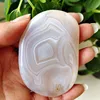 Natural Stone Lace Agate Palm Stone Spiritual Meditation Healing Yoga Exercise Feng Shui Crystal Room Ornament 1