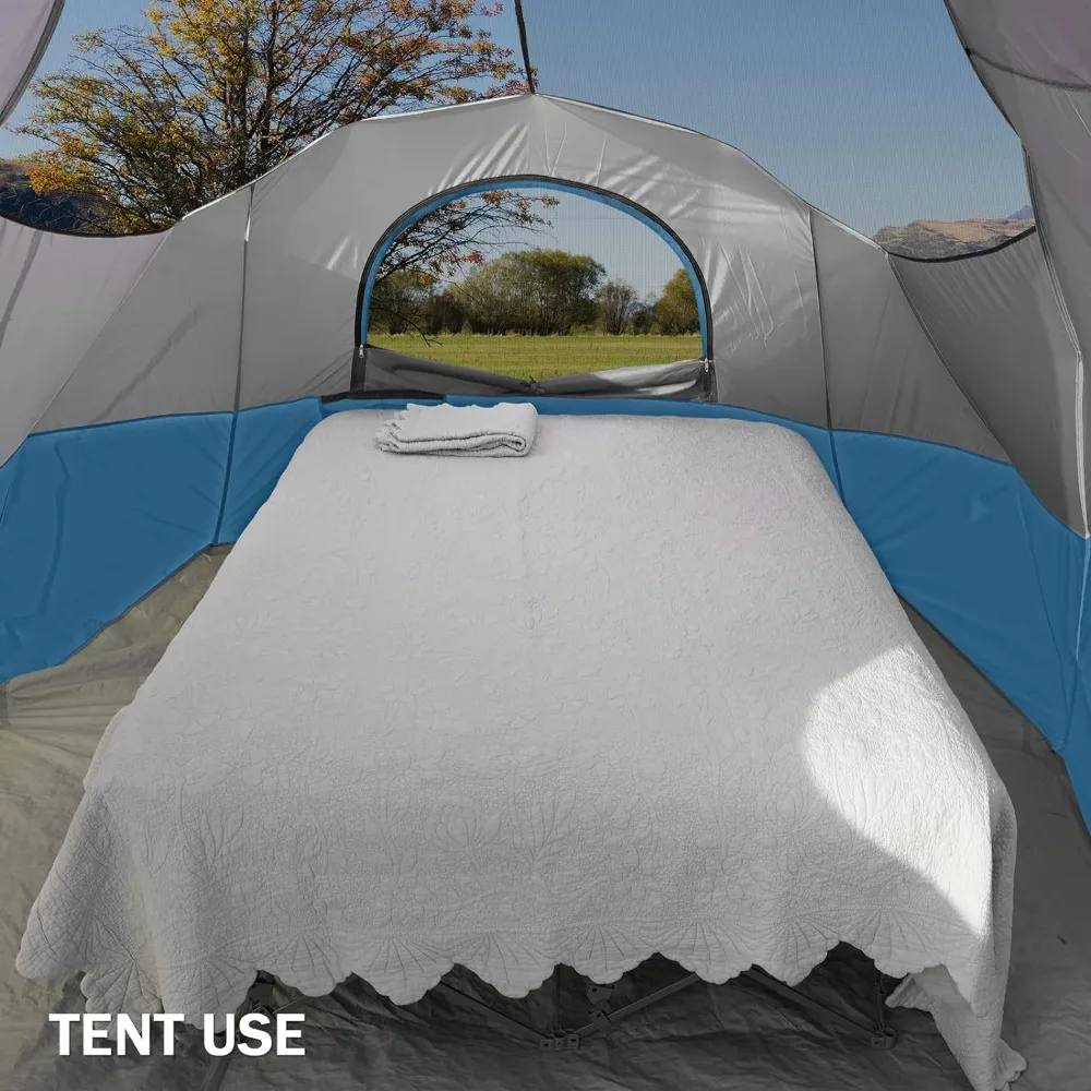 KAMPKEEPER 2 Person Camping Cot,Folding Camping Bed with Inflatable Air Mattress and Carry Bag,for Outdoor Travel Camp Beach