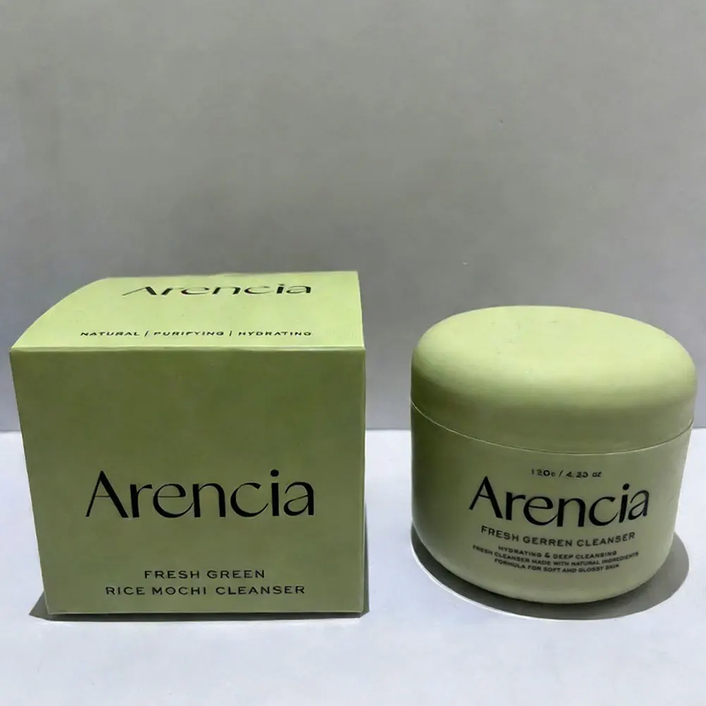 Arencia Fresh Green Rice Mochi Cleanser 120 g Łatwo emulguje makijaż i nadmiar sebum Głęboko oczyszcza bez wysuszania_voghion.com