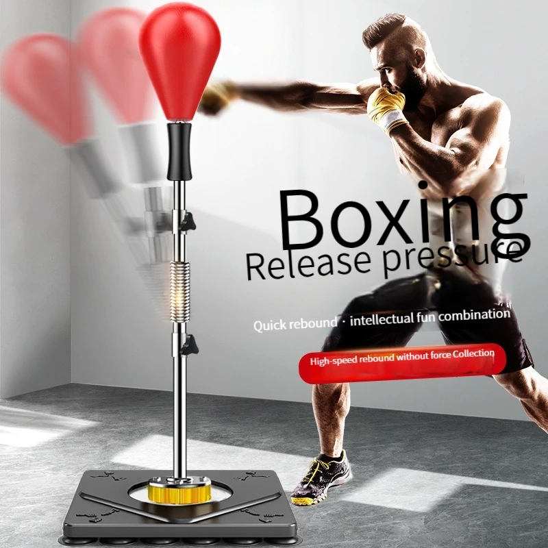 

Standing Punching Bag Adult Children Adjustable Height Boxing Training Bag Suction Cup Base Tumbler Sandbag Vertical Speed Ball