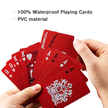 Red Waterproof Playing Cards 1