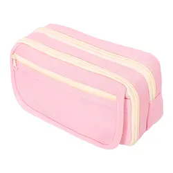 Spacious Multipurpose Portable Organizer Bag for Stationery and Cosmetics (Pink )