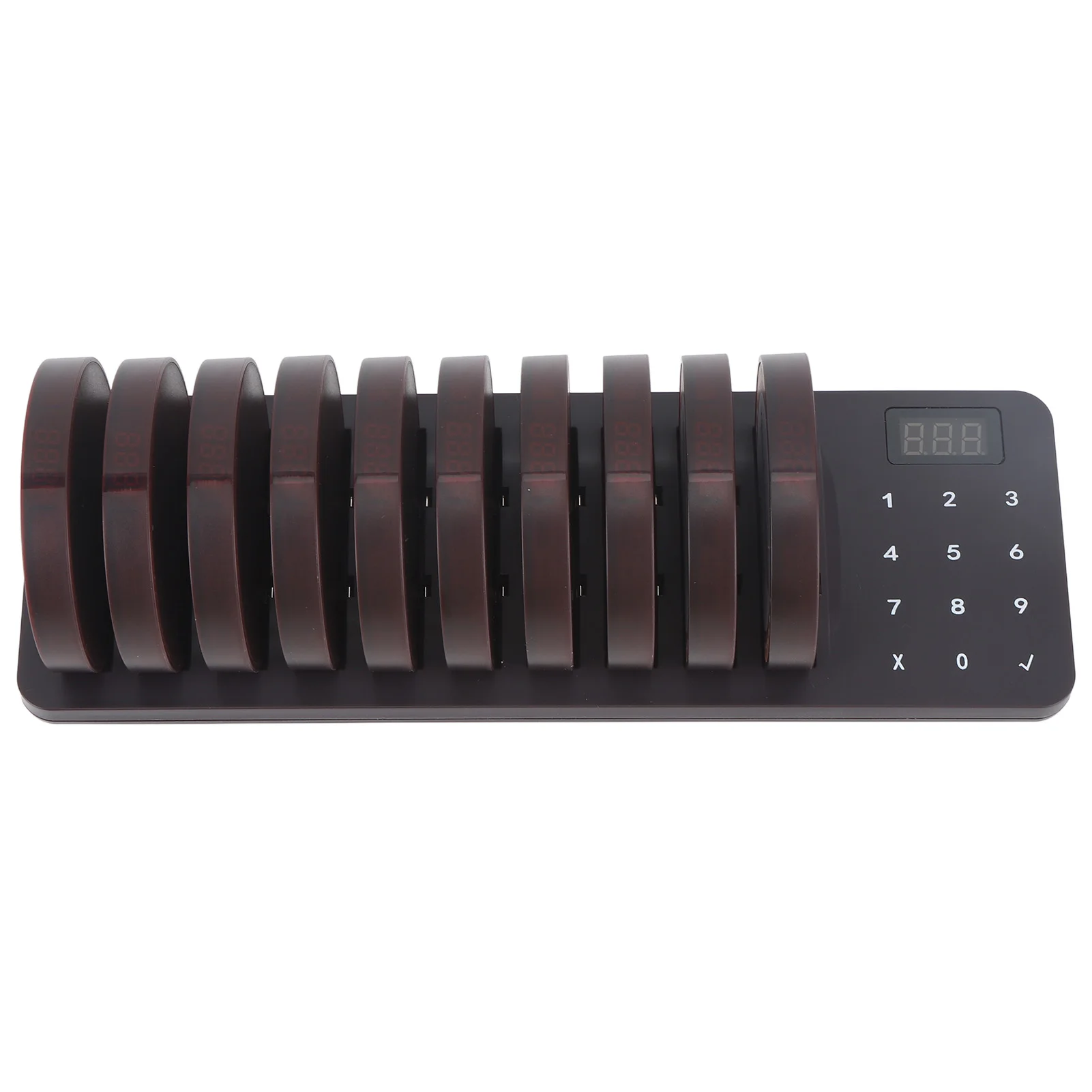 Restaurant Pager Customers Calling System 10 Pagers Waterproof Customer Queue Pagers for Clinic Hospital Hotel Cafes Club