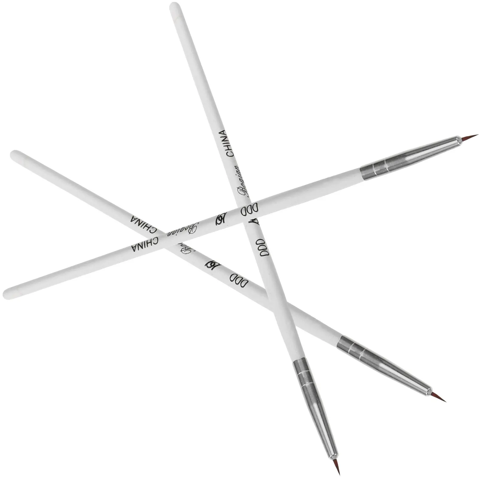 3Pcs 네일 아트 라이너 펜 전문 드로잉 도구 얇은 브러쉬 매니큐어 페인팅 네일 디자인 용품 매니큐어 라이너
