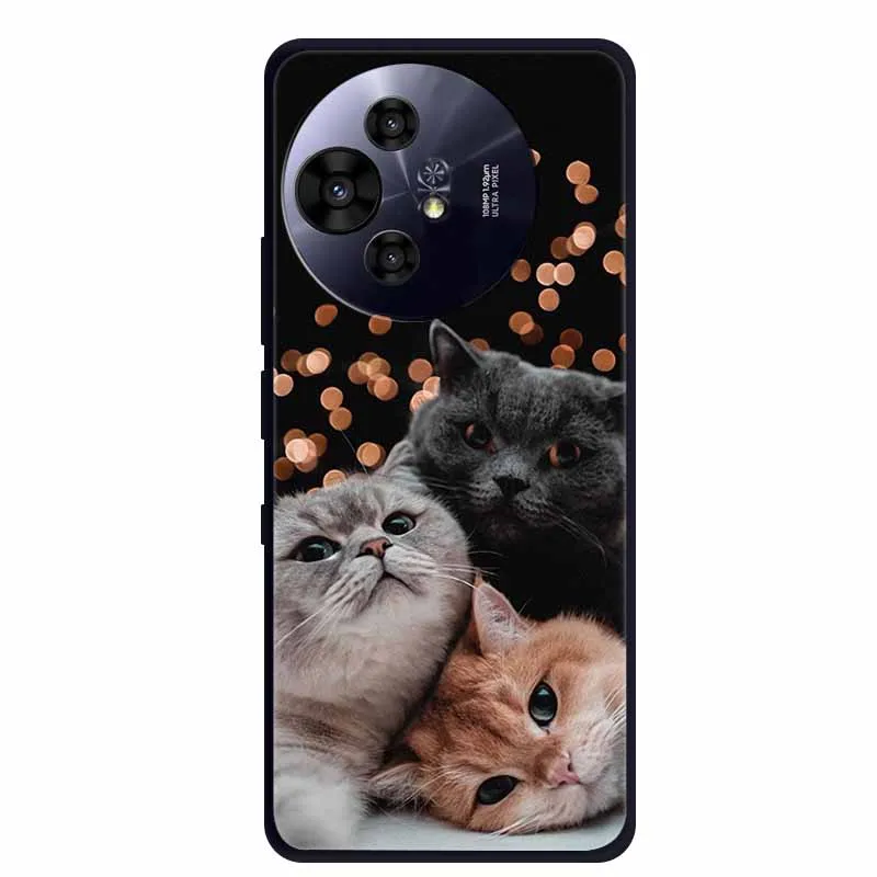 Black Silicone Protective Back Cover - Stylish and Durable Bumper Coque for TCL 50 Pro NxtPaper 5G