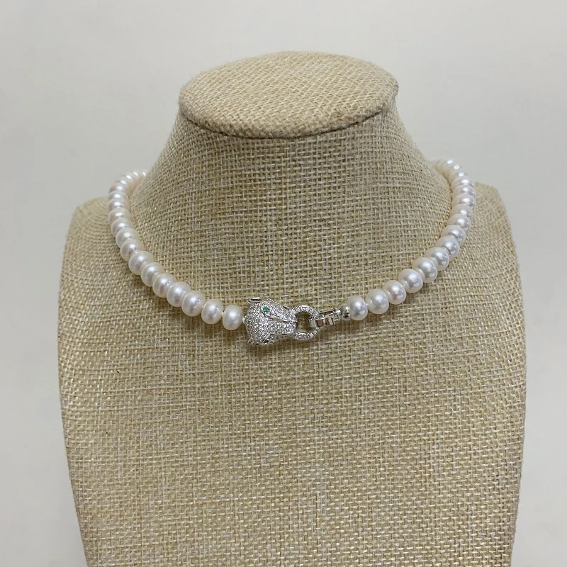 

Natural Freshwater Pearl Necklace For Women Pretty Fashion Jewelry Gifts Vintage Korean Cute Gold Plated Choker Necklaces