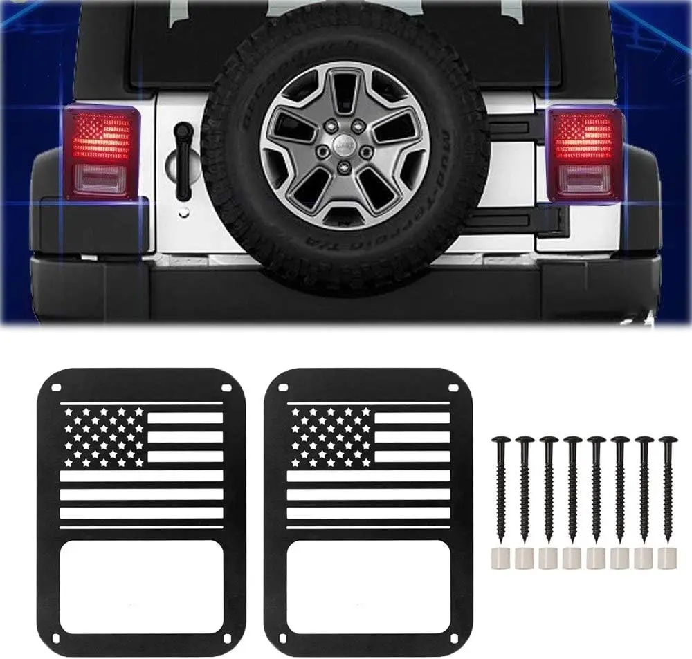 

Задняя защитная крышка для задних фонарей 2007-2017 Jeep Wrangler JK, неограниченные аксессуары, флаг США