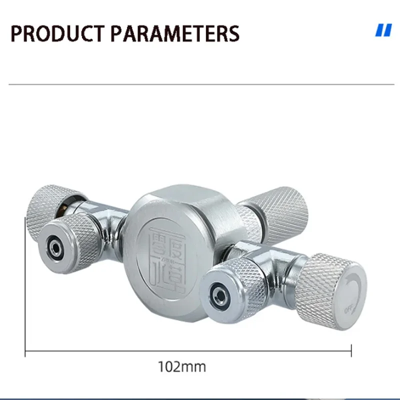 Aquarium CO2-Verteiler CO2-Regler Mehrkanal-Verteilungsventil aus Aluminiumlegierung CO2-Mehrkanalventil 2/3/4/6 Optional – Detail 9