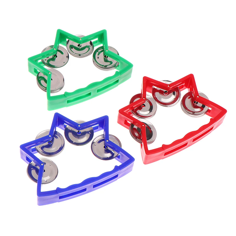 1PC Kindergarten Hand Bells Toys Music Toys Shaking Bells Tambourine Percussion Instruments