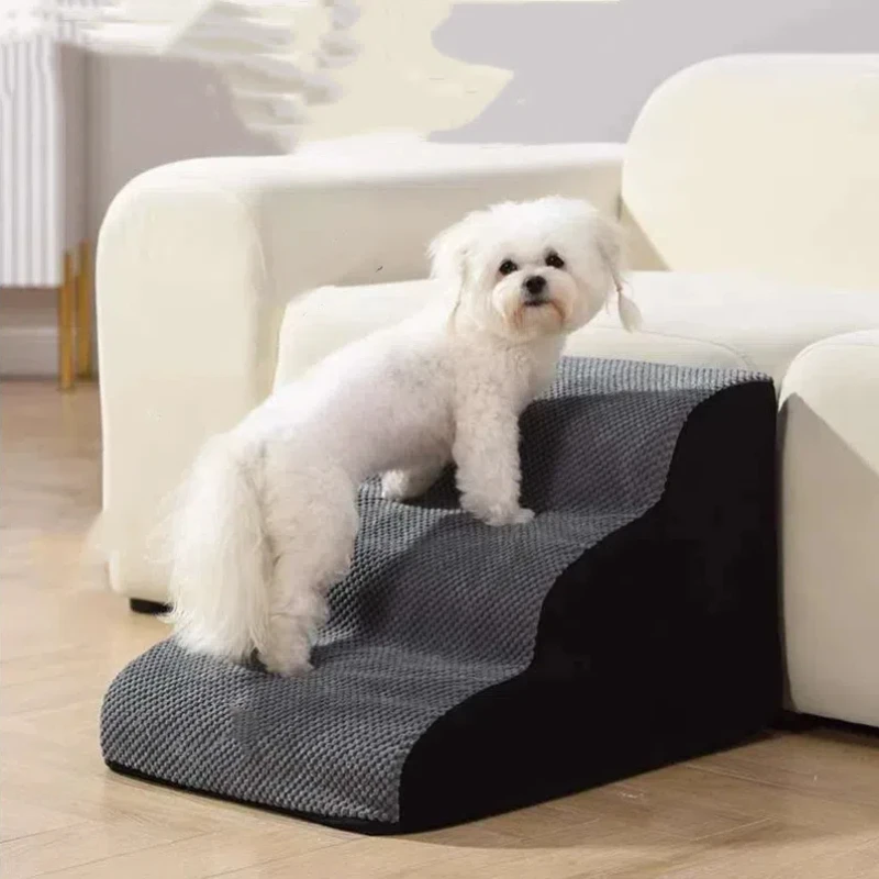 Pet Dog Ladder 3 Steps Stairs for Sofa Bed Cat Dog Stairs Ramp Washable Pet Supplies Puppy Ramp 60 *33*30cm 5 Colors pet ramp stairs