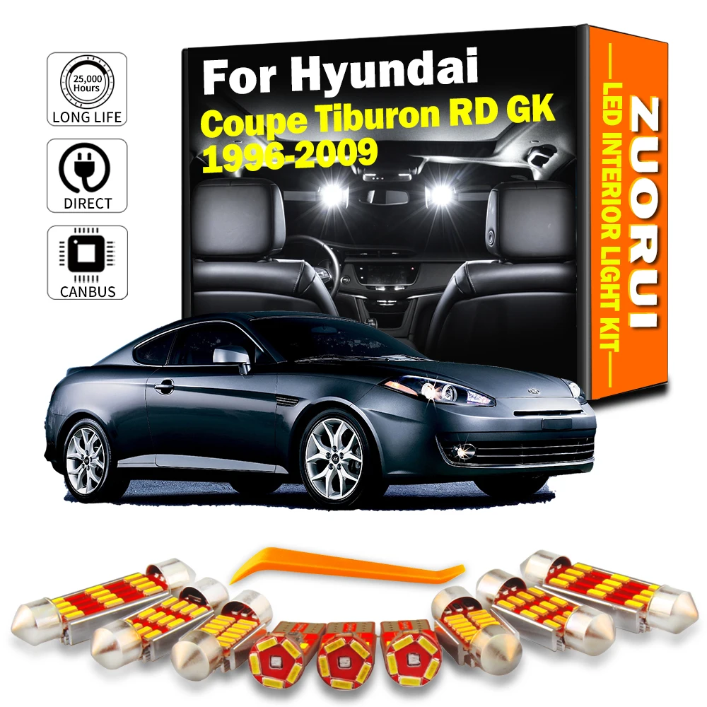 XtremeVision Interior LED Kit For Hyundai Tiburon 2002-2008 – Cool White Bulbs + Tool Included - View #11