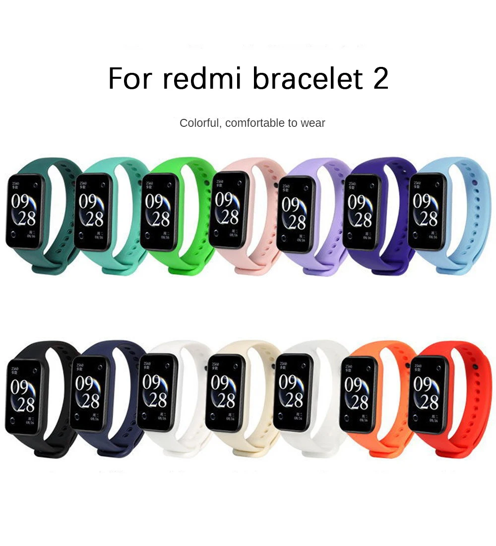 

Bracelet Strap For Redmi Band 2 Watch Band TPU Smartwatch Wristband Waterproof Silicone Strap for Xiaomi Redmi Band2 Replacement