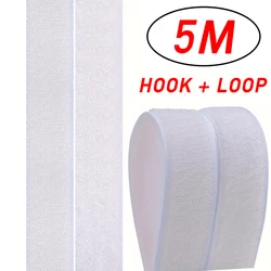 Self - Adhesive Velcro Hook and Loop Tape Roll for DIY and Home Projects (White 5M)