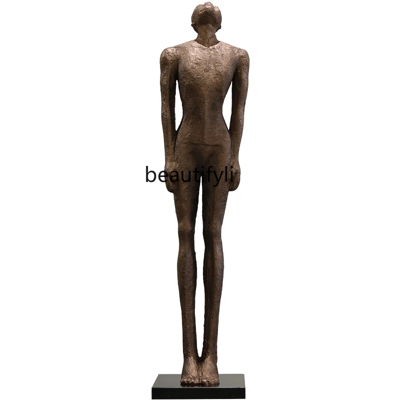 

Sales Department Large FRP Figure Sculpture Hotel Welcome Soft Decoration Ornaments Landing Decoration