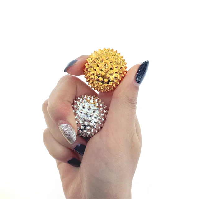 1Pair Yoga Fitness Ball Magnetic Therapy Massager Magnet Hand Acupuncture Ball Acupoint Needle Massage Men Women Pressure Relief 6