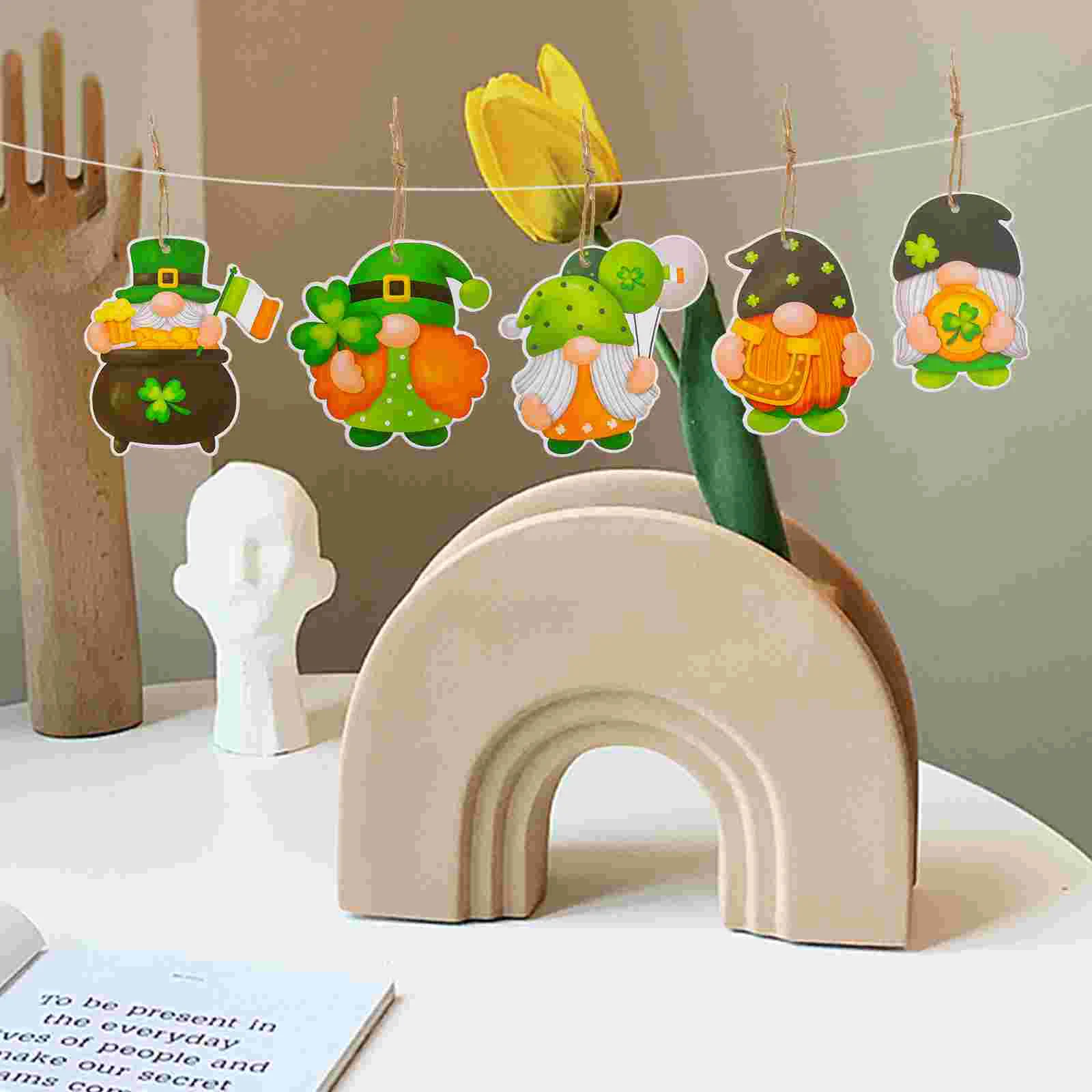 36 Pcs Ornament Festival Party Decoration Patrick Gnome Accessories Patrick's Day Ornaments Paper 5