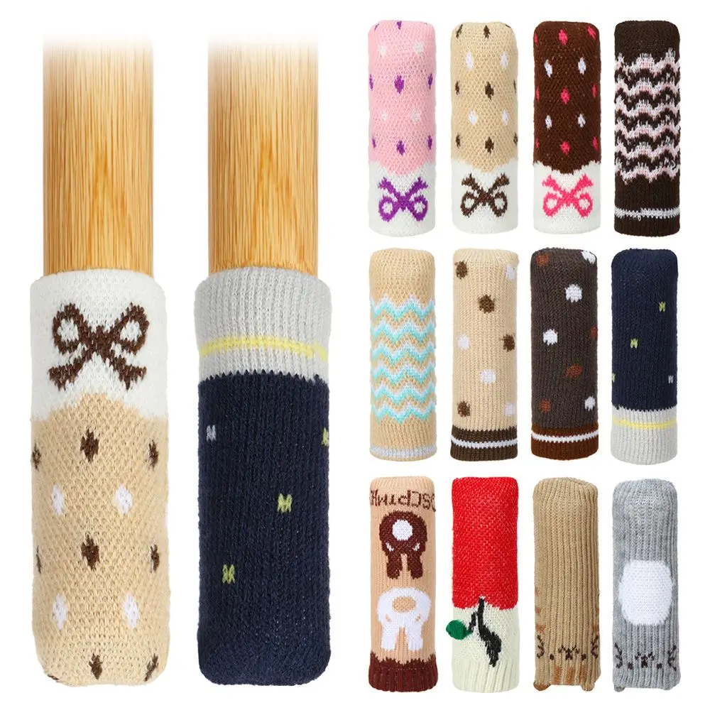 4Pcs/Set Elastic Non-slip Knitting Anti-Noise Chair Socks Protective Case Table Foot Cover Furniture Legs Sleeves