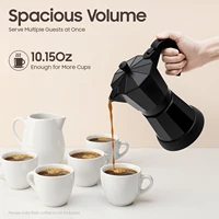 Cafetière électrique italienne 480W, cafetière à moka en aluminium, pratique et rapide pour la maison, 300 ml 1