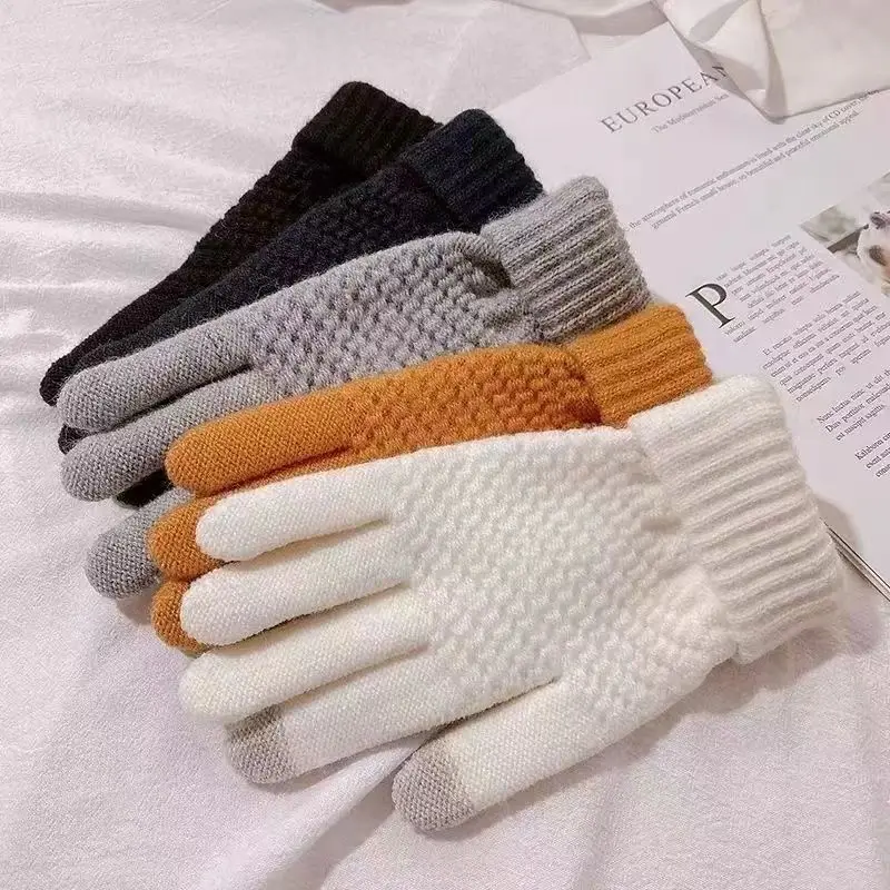 Cycling Touch Screen Gloves Female Winter Cute Student Cycling Warm And Cold Korean Version Thick Winter Cotton Gloves cycling gloves cotton gloves warm gloves sports gloves