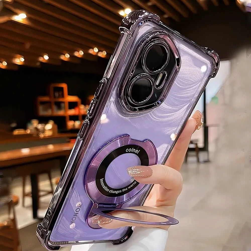 Für Xiaomi 15T Pro Fall Stoßfest Magnetische Halterung Telefon Fall für XiaoMi 15T 14T 13T Pro stehen Transparente Weiche Silikon Abdeckung – Detail 7