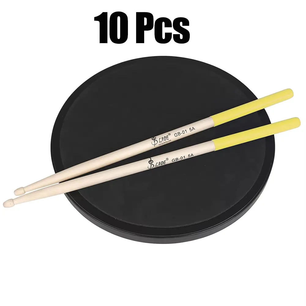 Professional Maple Wood Drumsticks - Multi-Color Percussion Accessory Set