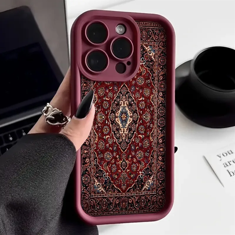 Retro-Inspired Bumper Phone Case with Durable Silicone TPU Cover