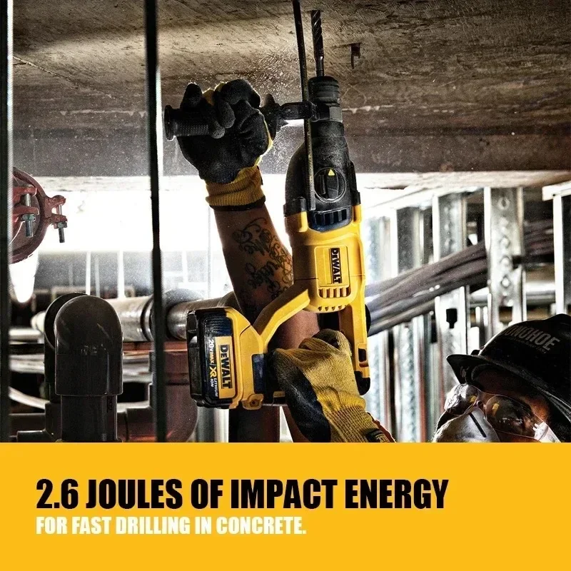 Dewalt DCH133 Rotary Hammer Drill Kit Tool Only 20V MAX XR Brushless Rechargeable Cordless Compact Impact Drill Power Tools 6