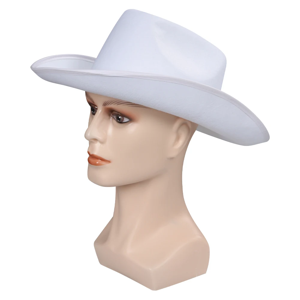 Ken Cosplay White Cowboy Hat Cap Fashion Caps Costume Accessories Adult Halloween Carnival Party Disguise Suits Props