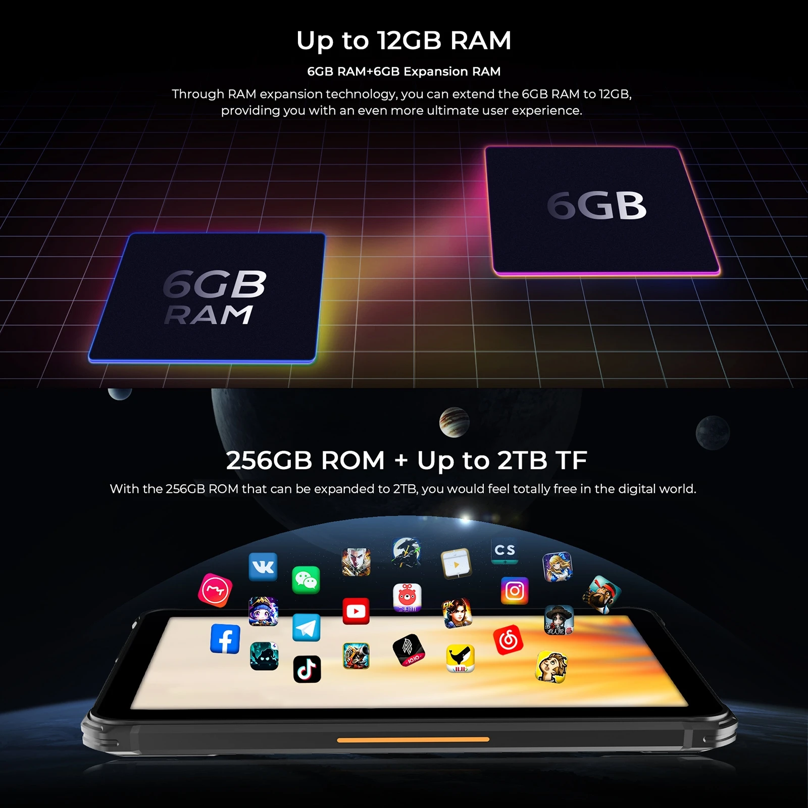 HOTWAV Tab R7 Rugged Tablet 6GB+256GB 10.1'' HD Display Android 13 Tiger T606 Octa Core 4G Global Version ith Google Play Tablet