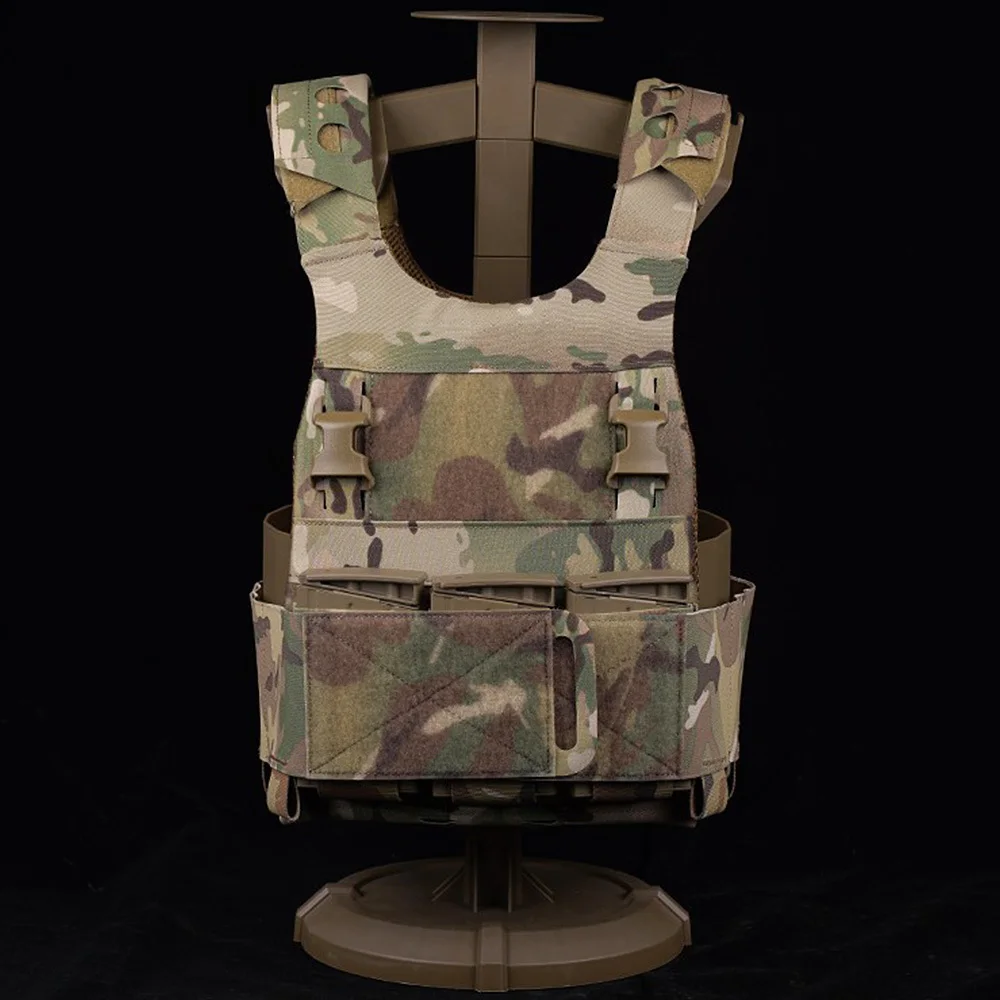 Tactical Triple 762 Magazine Pouch Elastic Retention Hook&Loop Rifile MAG Bag Built-in Plate Carrier FCPC FCSK Hunting Airsoft 6