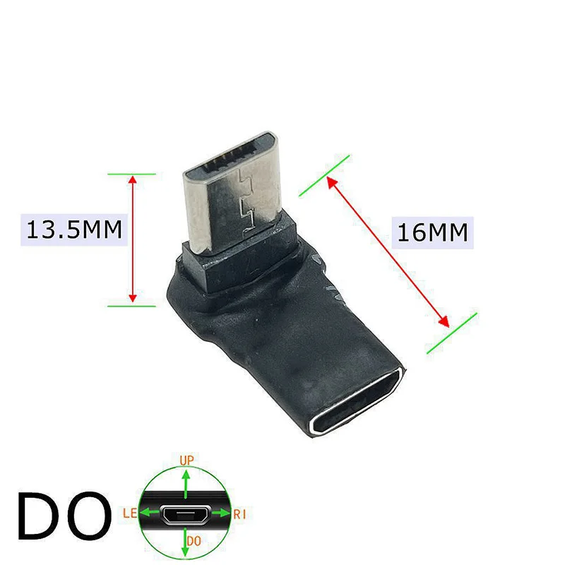 Description Picture 6 of itemUltra short body 90 Degree USB Left and Right and Up and Down Angled Micro 5pin Female to Micro USB Male Data Adapter