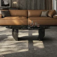 Modern Nordic Luxury Coffee Table – Industrial Metal Design with Storage, Antique Finish for Living or Bedroom - Image 2