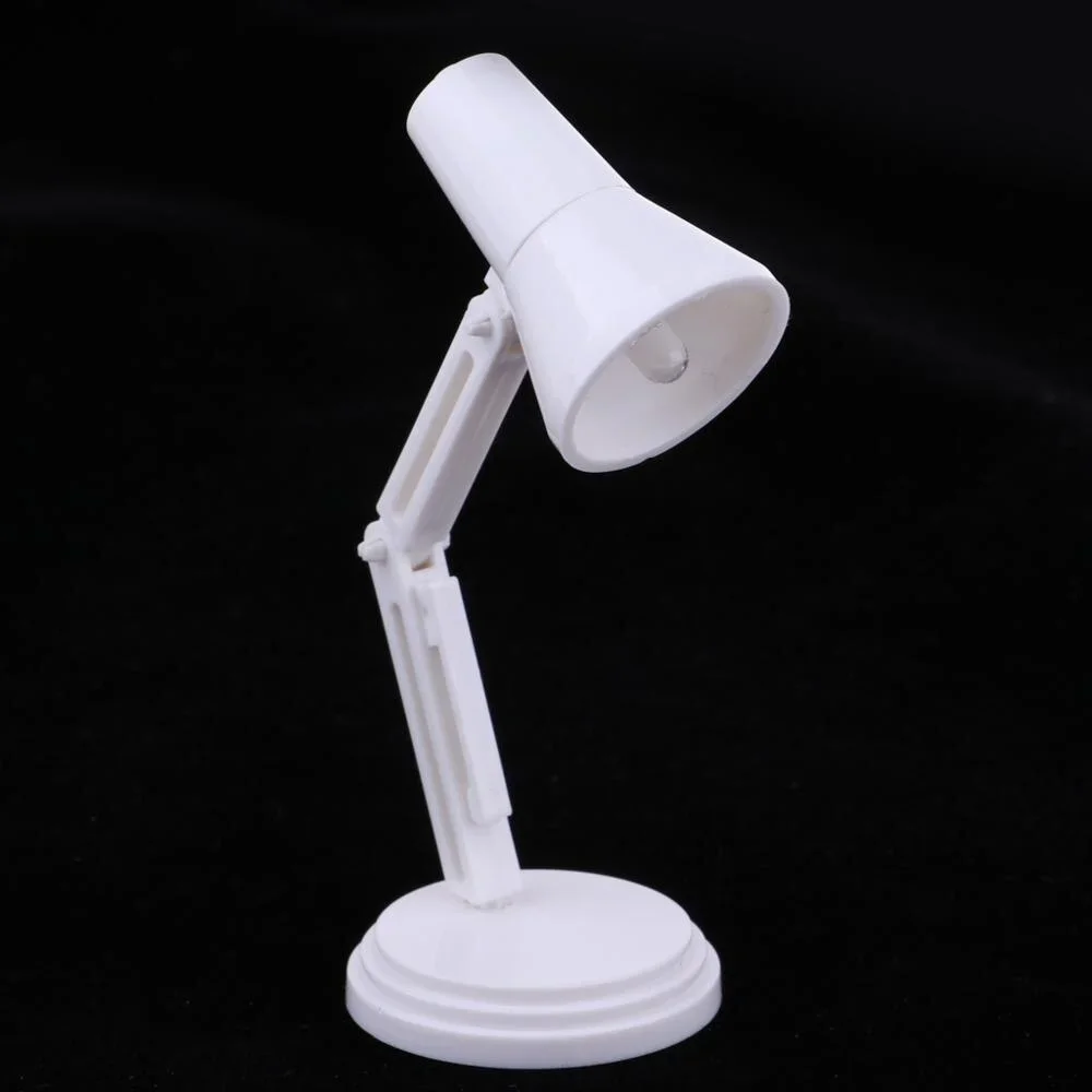 2PCS1/6 Scale White LED Desk Lamp Model Furniture for Hot Toys BJD Dollhouse Accessory Kids Pretend Play Toy 5