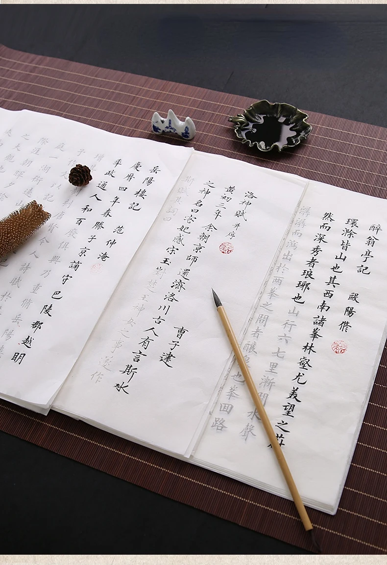 Tipos de Clássicos Vários Chineses Coleção Copybook Escova Caligrafia Prática Arroz Maduro Papel Mão-copiar Escrituras Budistas 4 Vários tipos de clássicos chineses coleção copybook