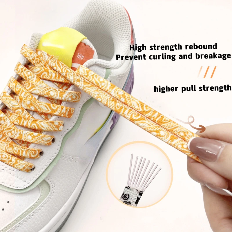 Colorful No Tie Flat Hiking Running Shoe Lace Elastic