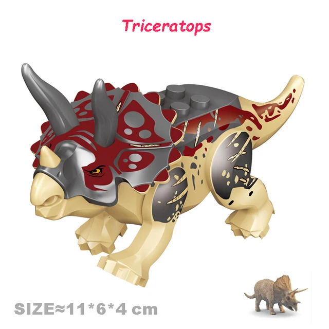 Jurassic World Dinosaurs Velociraptor Triceratops Indominus T-Rex Model Assemble Educational Building Blocks Toys For Kids Gifts 5